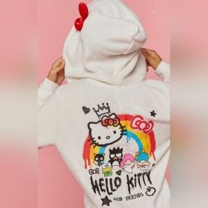 Forever 21 × "Hello Kitty And Friends" White Fleece Jumpsuit